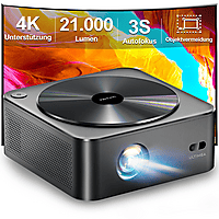 MediaMarkt ULTIMEA Apollo P40 - Native 1080P met Autofocus&6D Trapeziumcorrecti, 4K Thuisbioscoop Beamer Zwart aanbieding