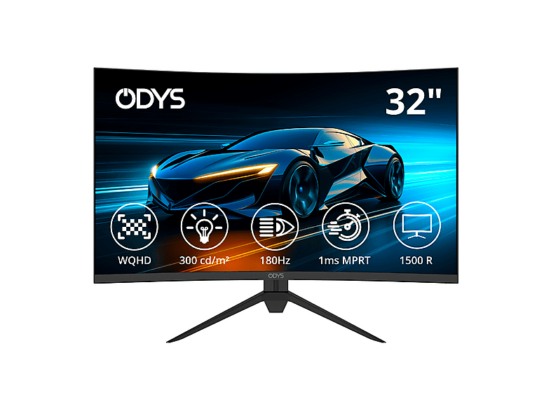 ODYS XP32-X 32 Zoll WQHD Monitor (1 ms Reaktionszeit , 180 Hz , 180 Hz nativ)