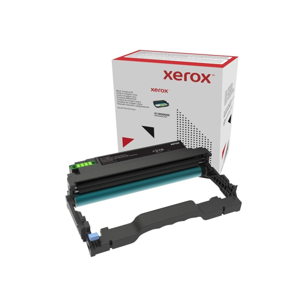 Eine Schachtel für einen Xerox-Drucker-Toner mit Produktdetails.