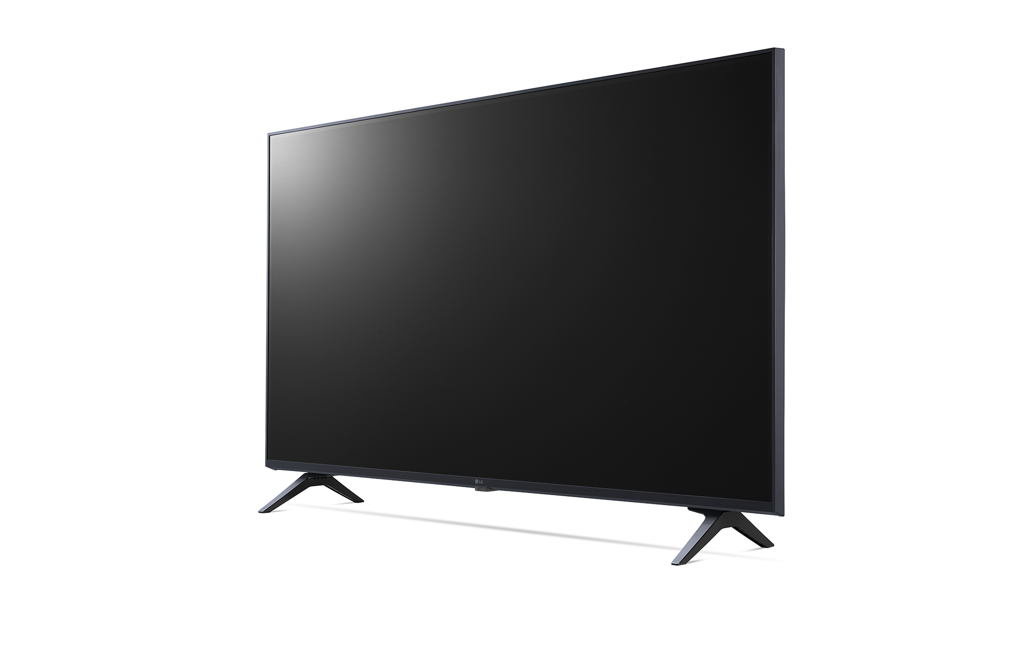 Un televisor sobre un fondo blanco, ligeramente inclinado.