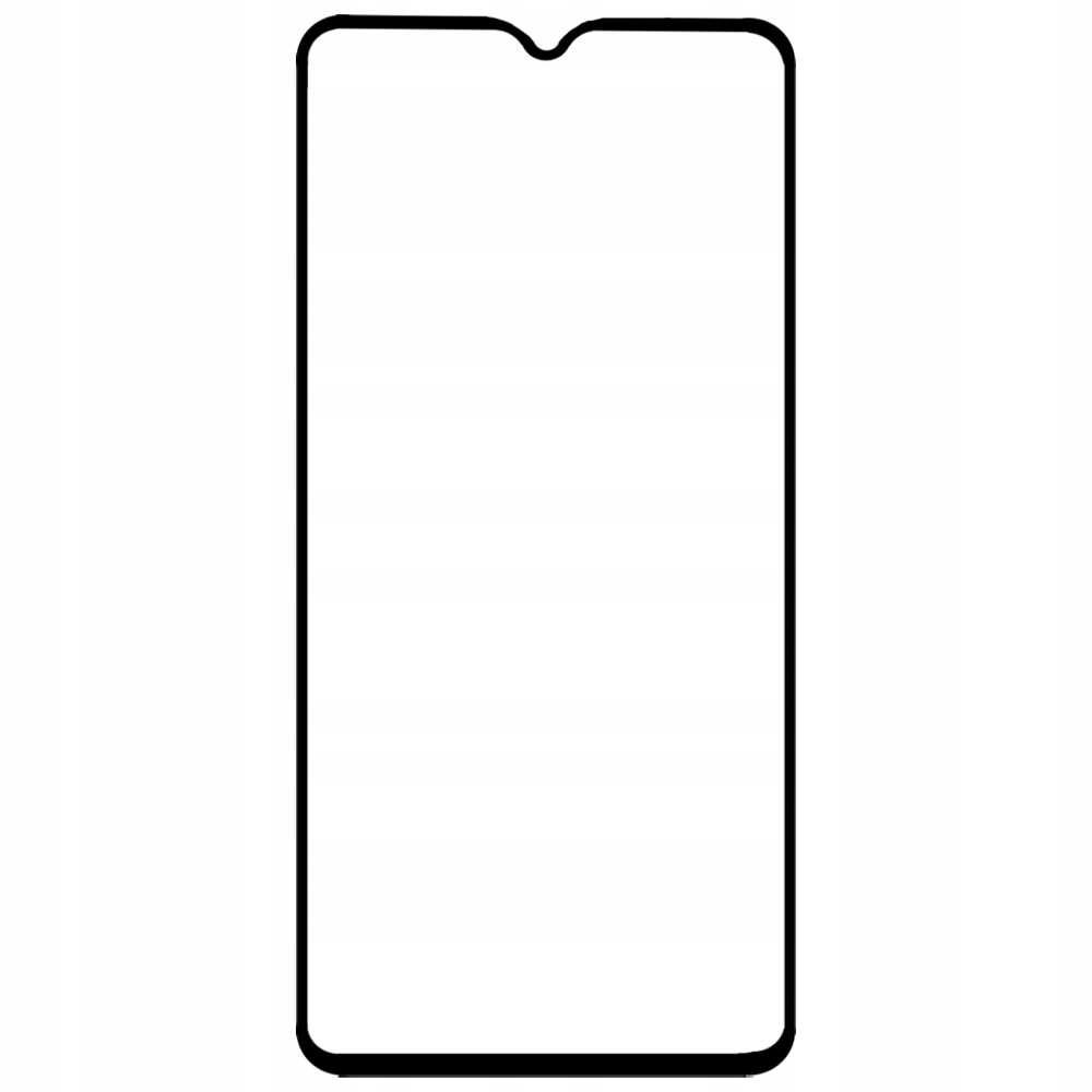 Przezroczysta osłona ekranu telefonu. Czarne obramowanie wokół krawędzi.