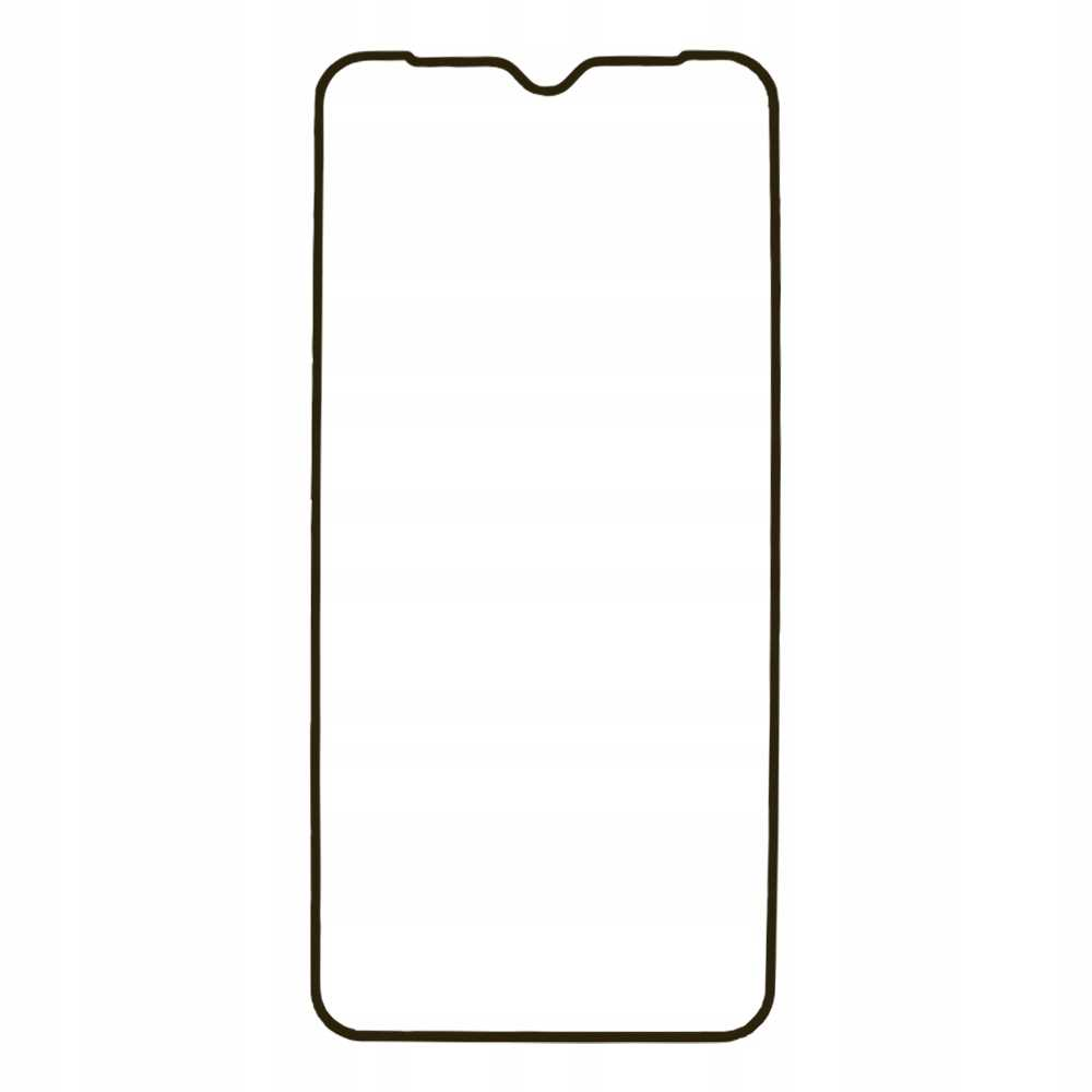 Obrys ochraniacza ekranu telefonu. Jest to czarny obrys z wcięciem na górze.