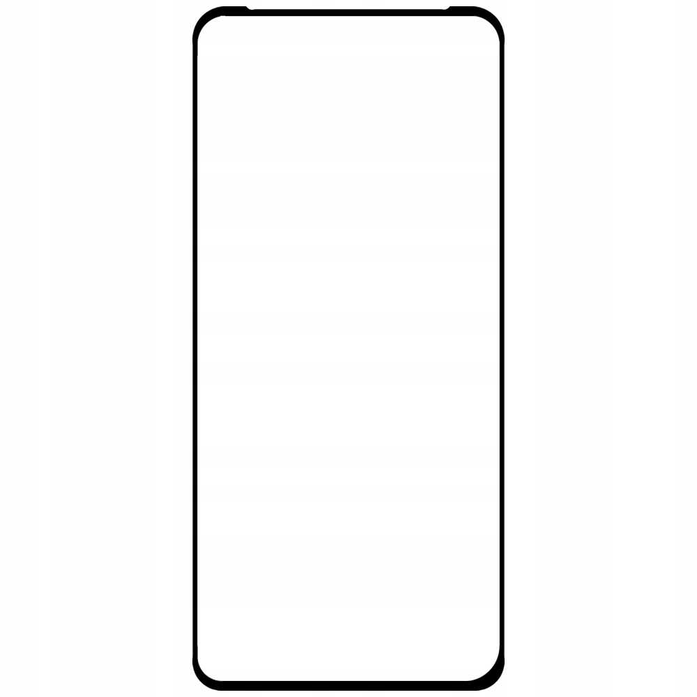 Przezroczysta folia ochronna na smartfon, pokazująca kontur i kształt ekranu.
