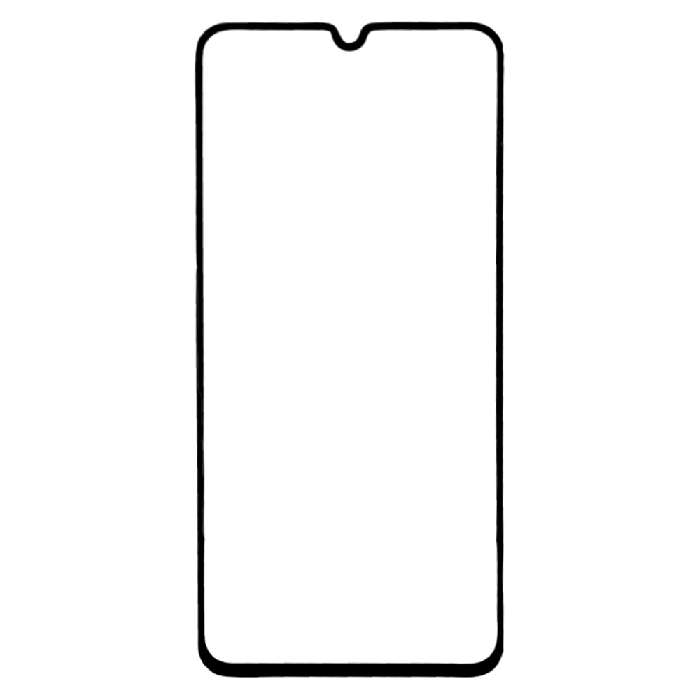 Ochraniacz ekranu z czarnymi krawędziami. Ekran jest biały.