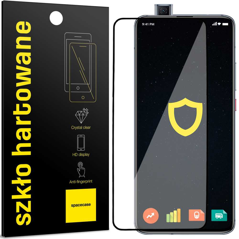 Opakowanie ochronne ekranu telefonu z telefonem i tekstem po polsku.