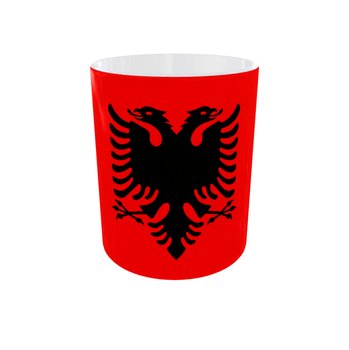 Tasse Mit Albanien Fahne Motiv – 325 Ml, Spülmaschinenfest, Höhe 9,5 Cm, Personalisierbarer Kaffeebecher