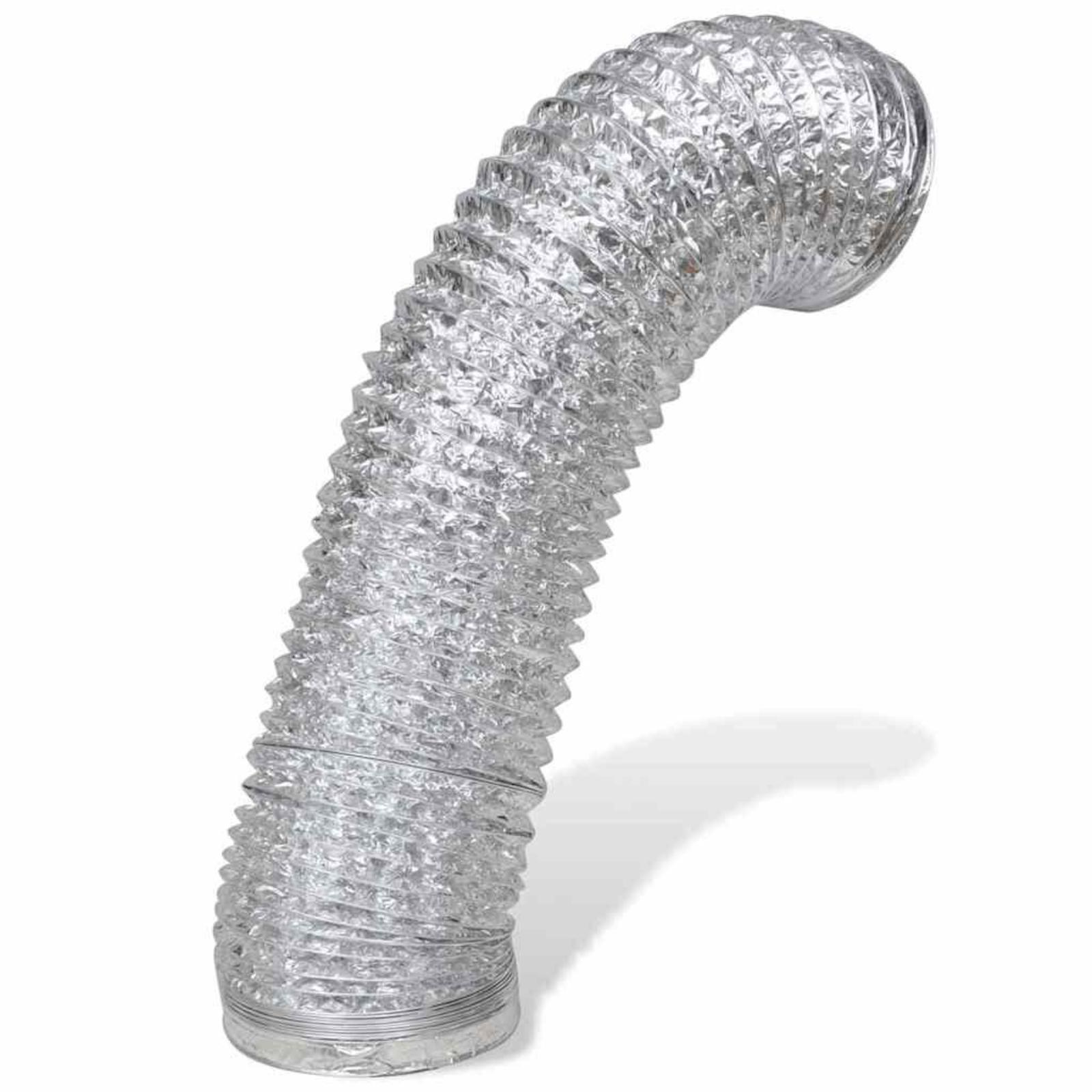 Ein flexibler silberner Metallschlauch, gebogen und leicht angewinkelt, mit einem Schatten darunter.