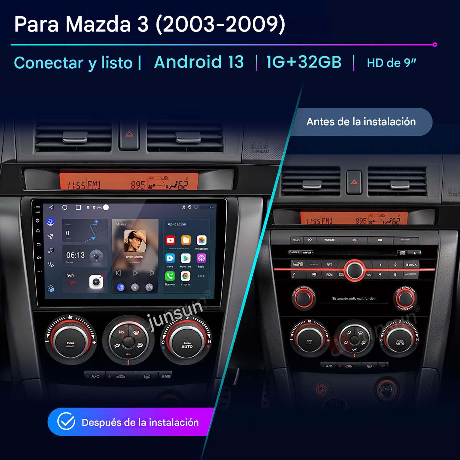 Una luz de trabajo brillante, naranja y negra con clasificación IP65, iluminada con un panel LED brillante, sobre un fondo lluvioso.