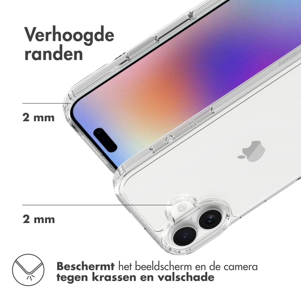 A phone case with a phone inside. The case has raised edges for screen and camera protection.