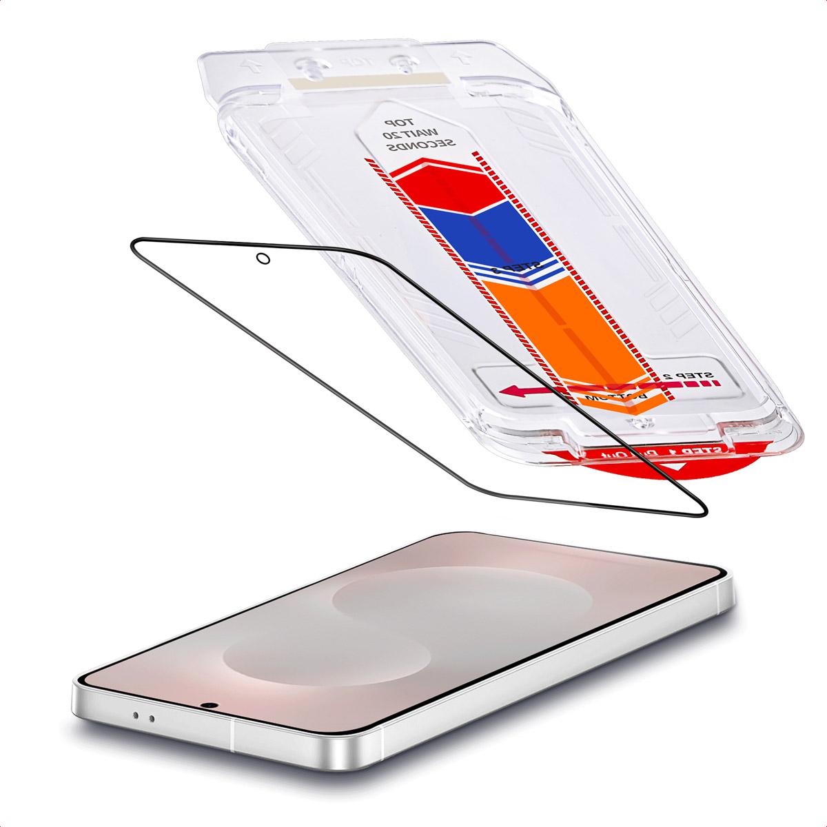 Een schermbeschermer en een applicatieset. De set bevat een schermbeschermer en een apparaat voor applicatie.