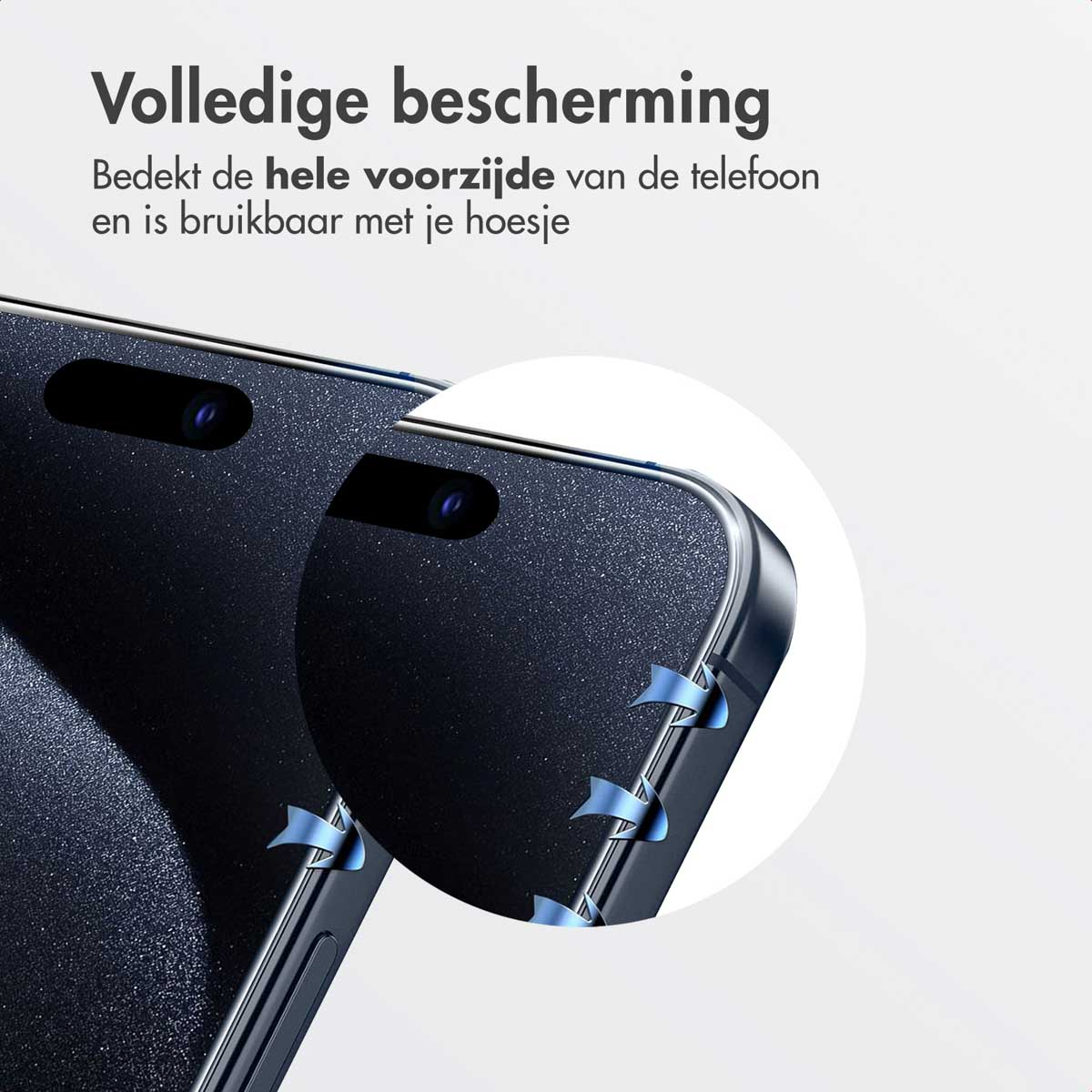 Close-up of a phone screen showing full coverage protection.