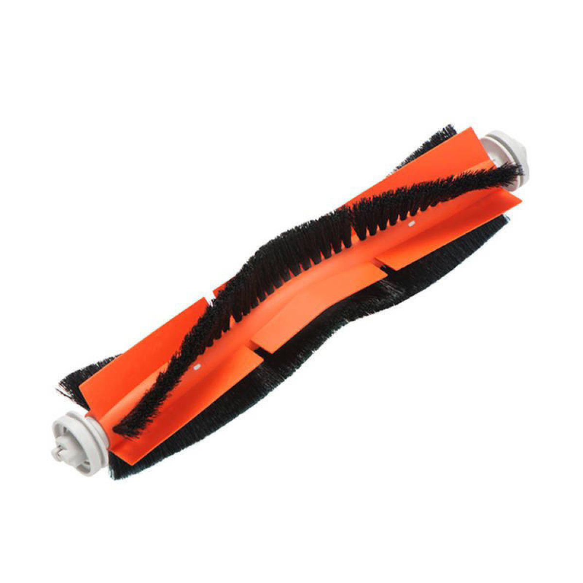 Orange und schwarze Staubsaugerbürste. Sie hat schwarze Borsten und einen orangen Körper.