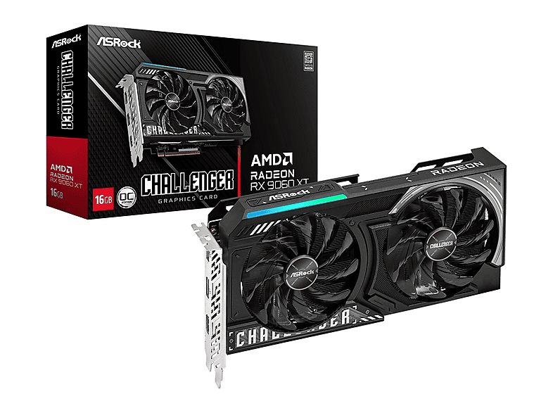 ASROCK AMD Radeon RX 9060 XT Challenger 16GB OC (AMD, Grafikkarte)