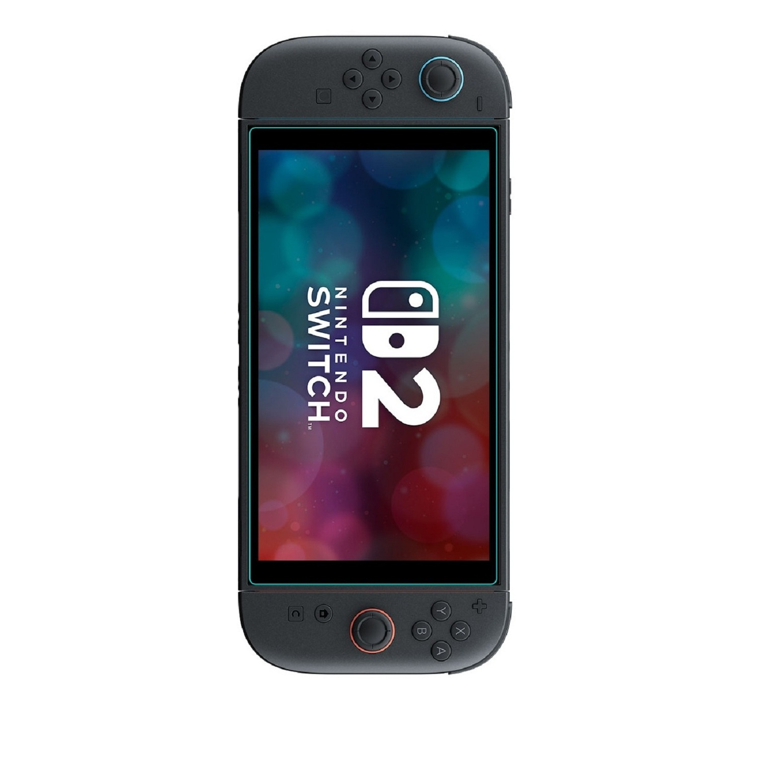 Eine schwarze Nintendo Switch-Konsole wird gezeigt. Der Bildschirm zeigt das Nintendo Switch-Logo.