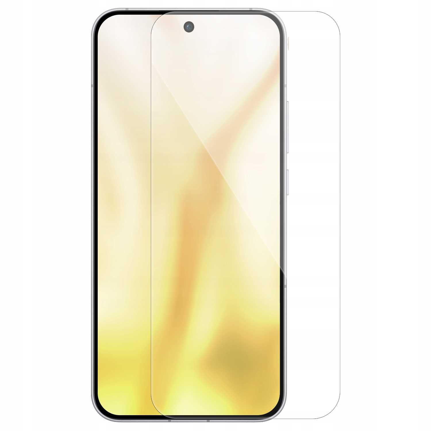 Smartfon z nałożoną osłoną ekranu. To przezroczysta warstwa na telefonie.