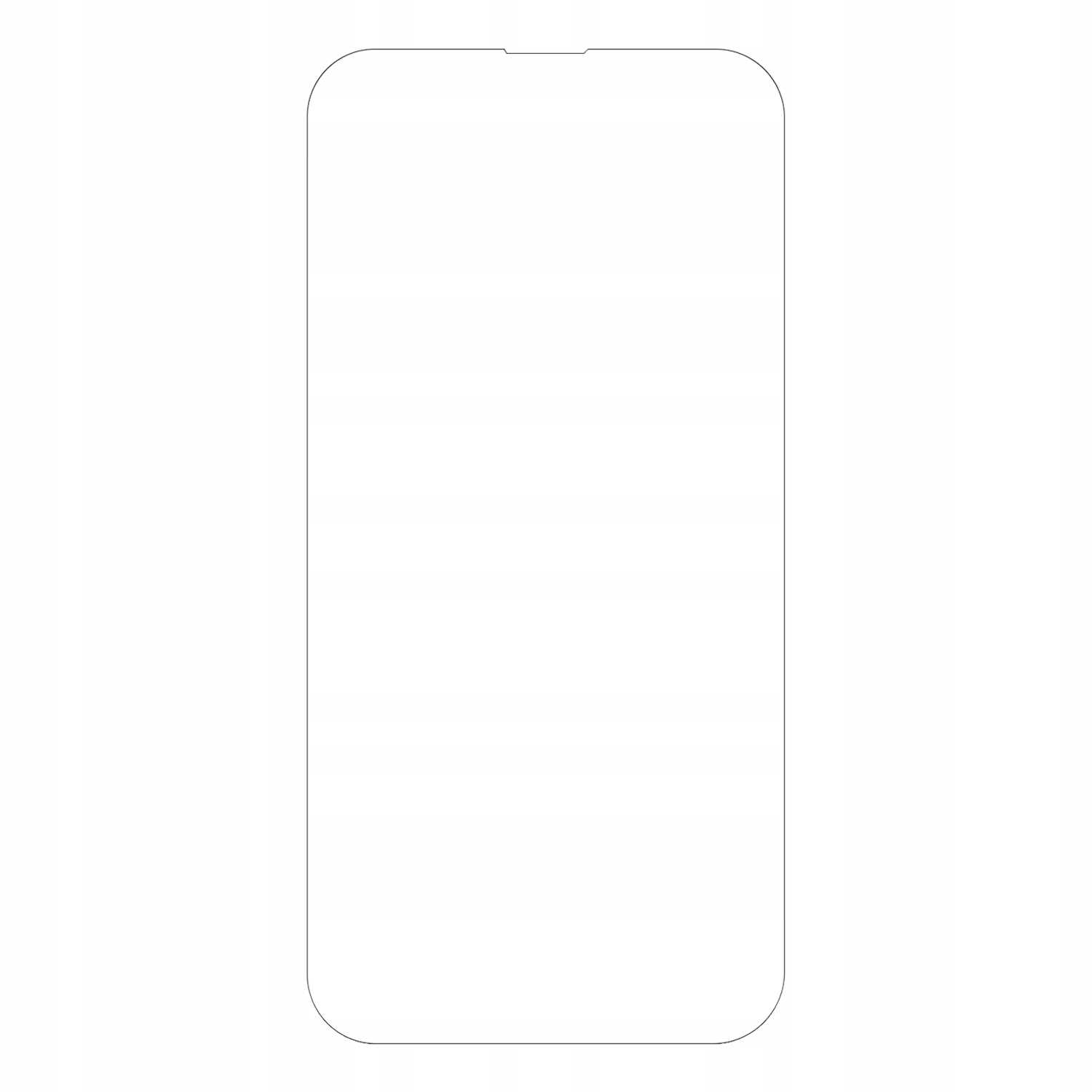 Przezroczysta osłona ekranu. Widoczne są krawędzie. Tło jest białe.