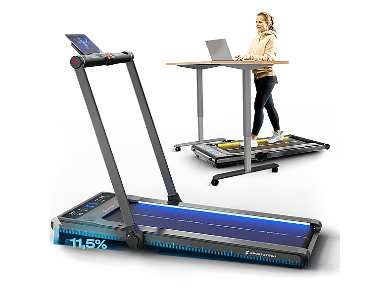 SPORTSTECH sWalk Plus Laufband, Schwarz MediaMarkt