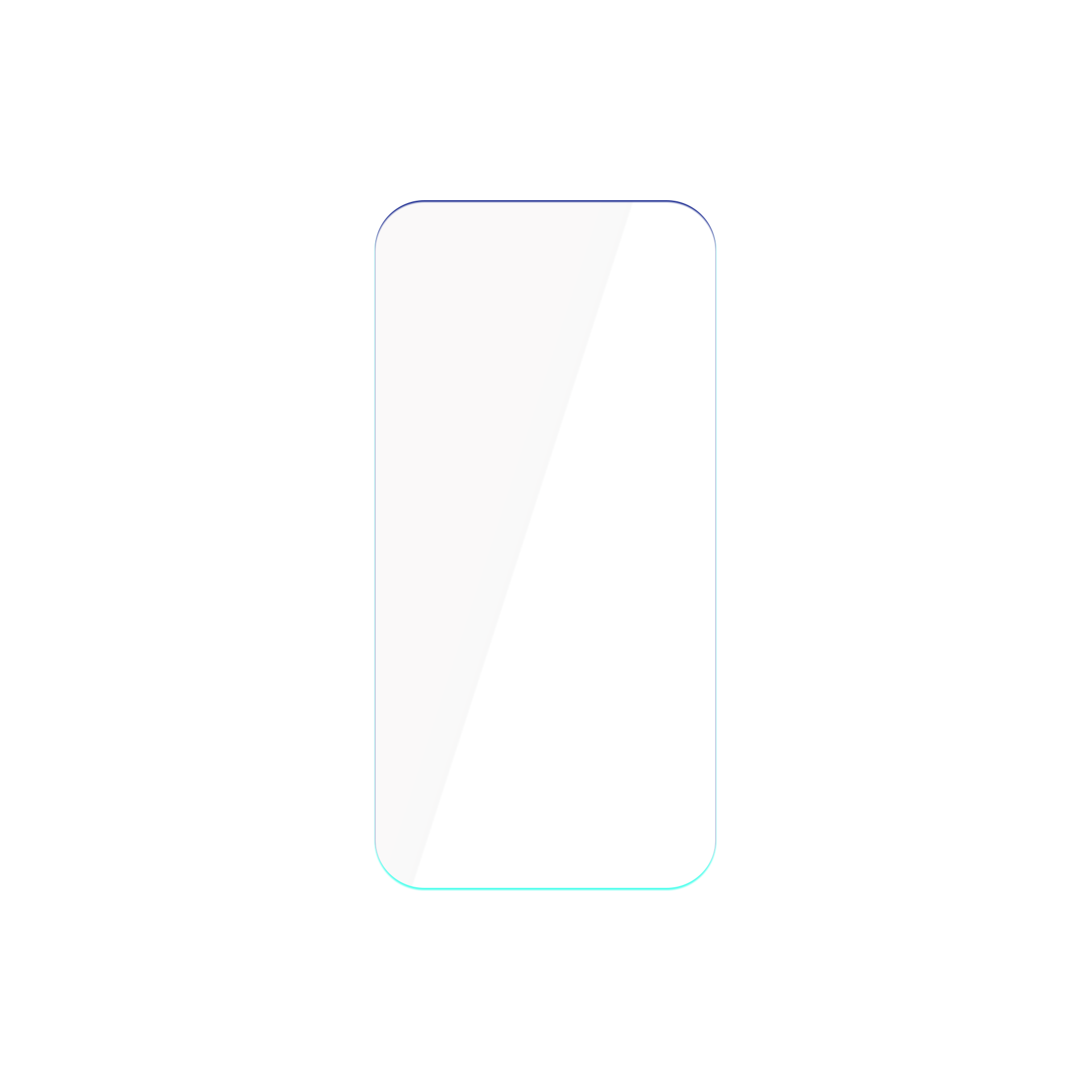 Prostokątny ochraniacz ekranu z jasnoniebieskim obrysem na białym tle.