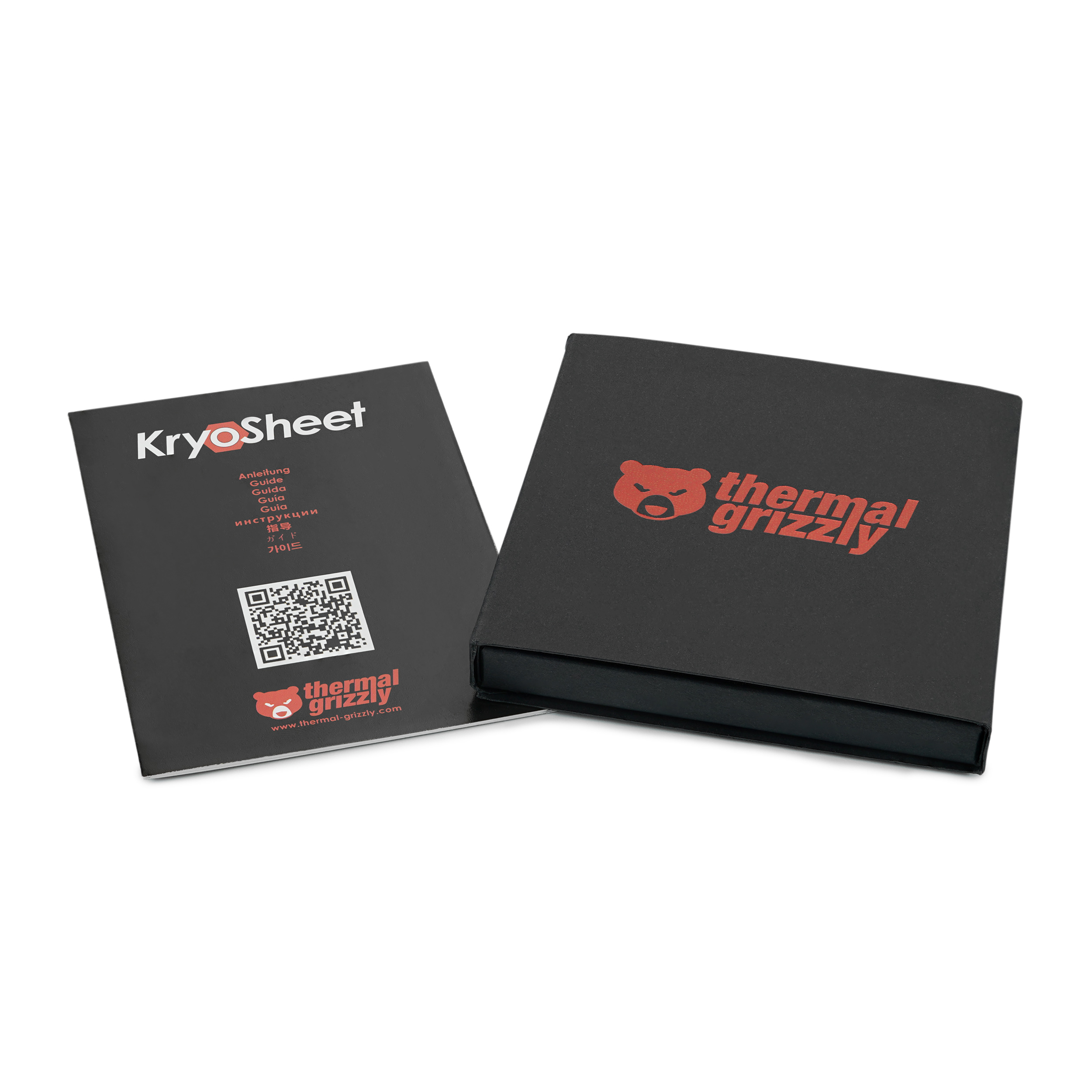Una scatola nera con un libro e un quadrato nero con un logo su sfondo bianco.