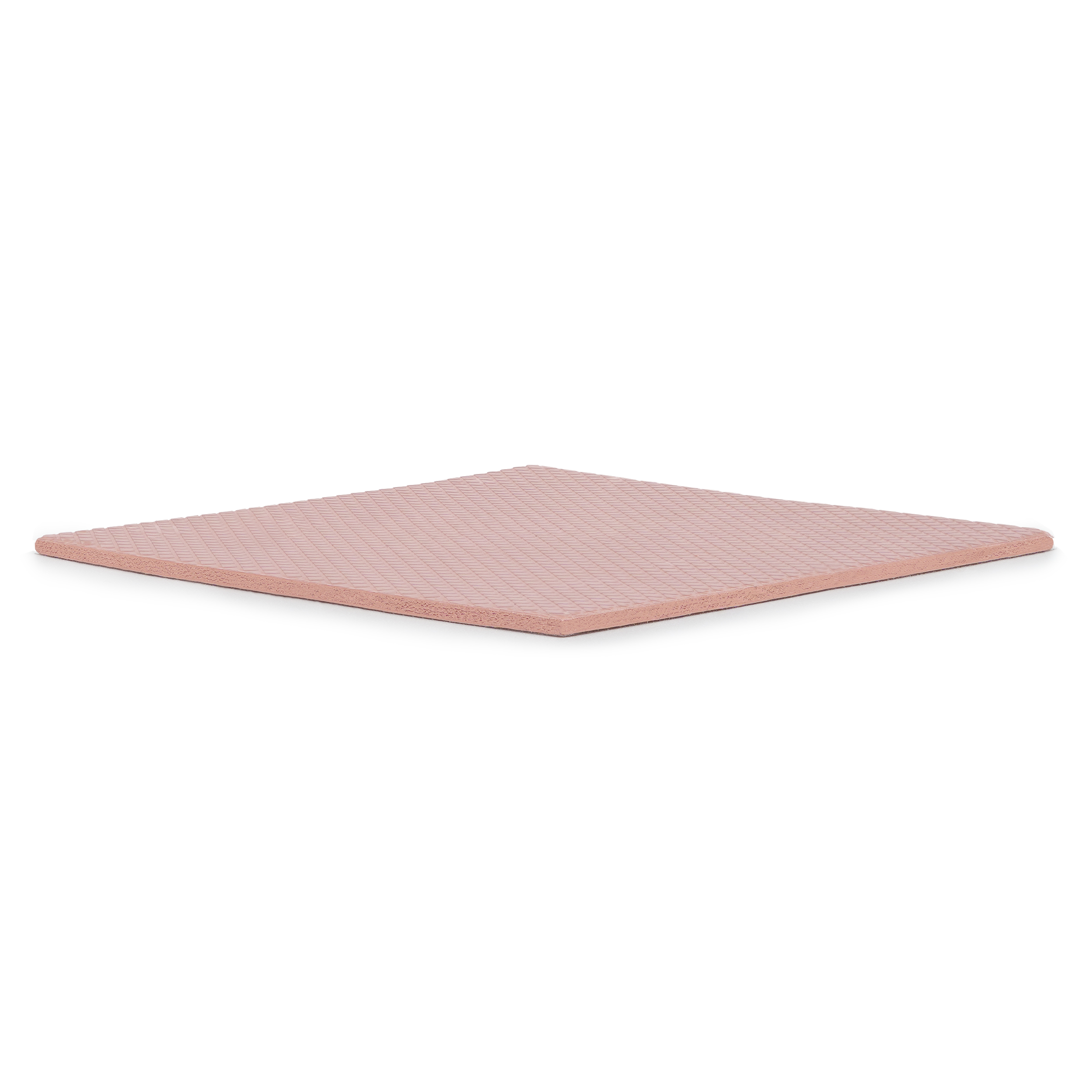 Elmas desenli pembe termal ped, beyaz zemin üzerinde.