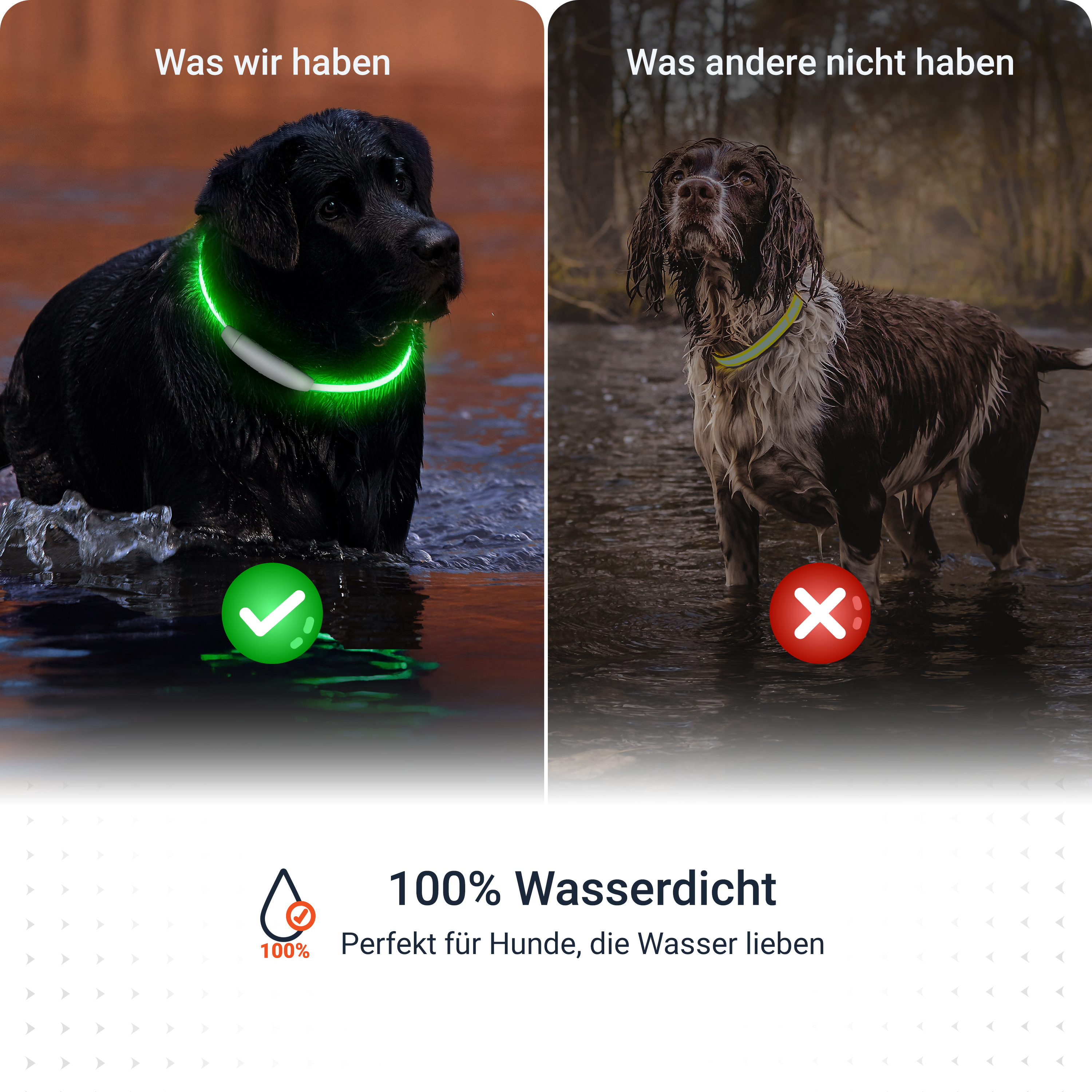 halsband leuchtend hund PetFlare® LED-Halsband
