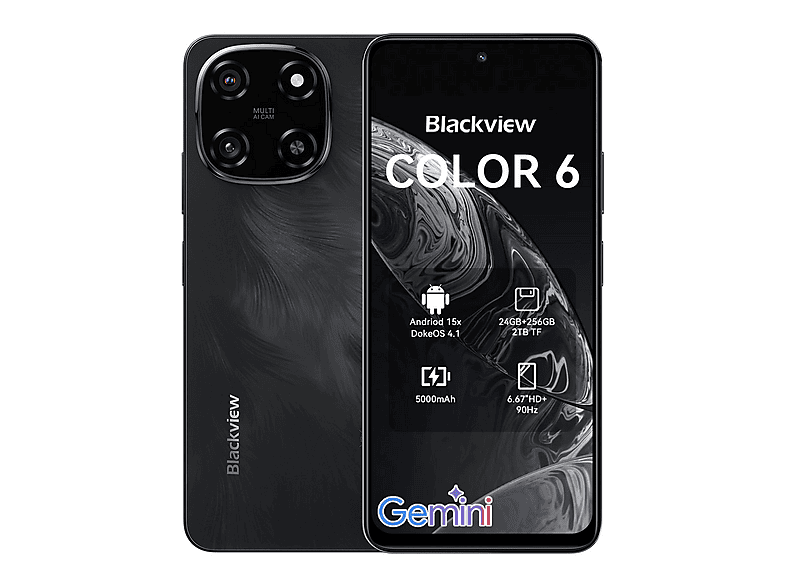 BLACKVIEW COLOR 6 256 GB Schwarz Dual SIM