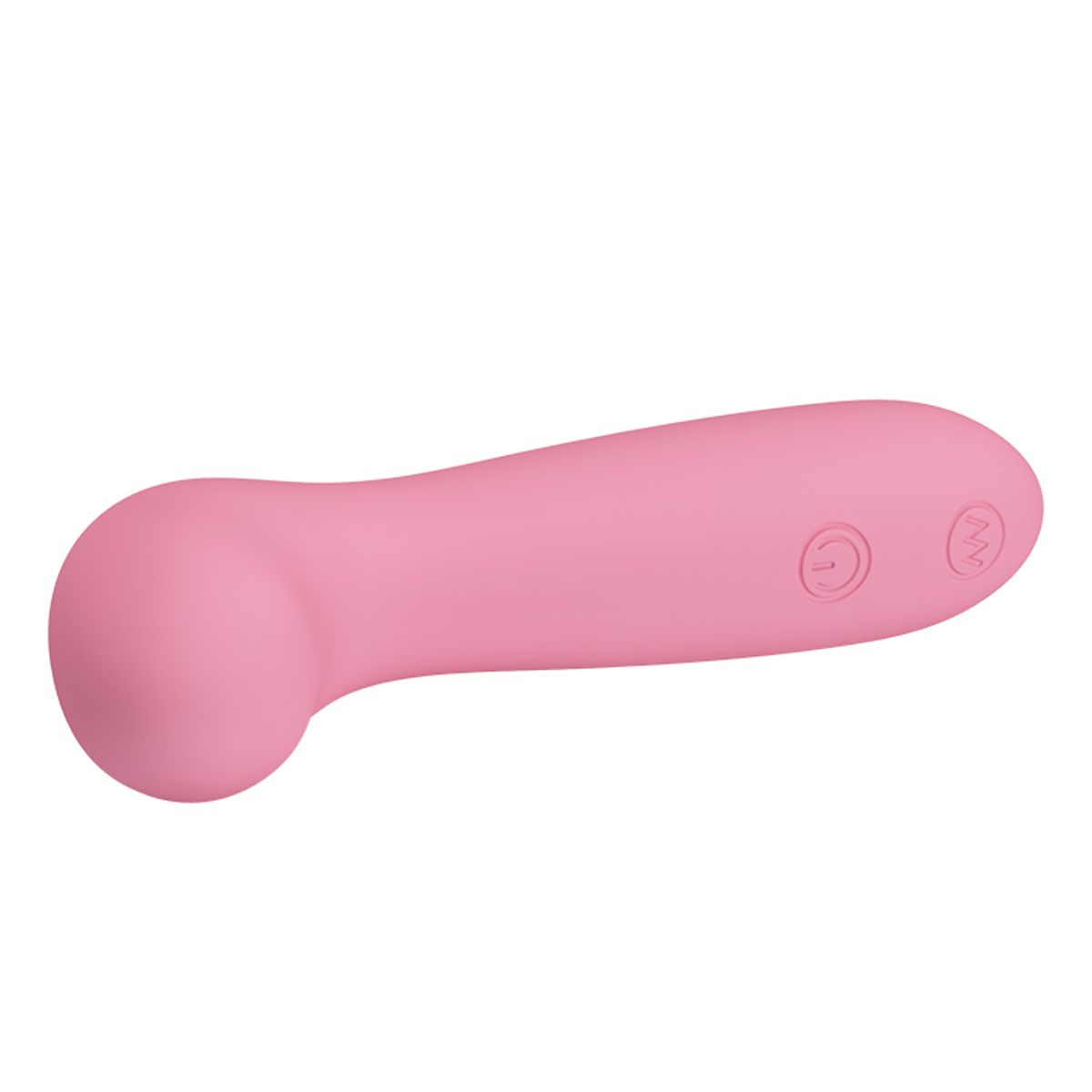 Ein rosa Sexspielzeug. Es ist länglich mit zwei Knöpfen an einem Ende.