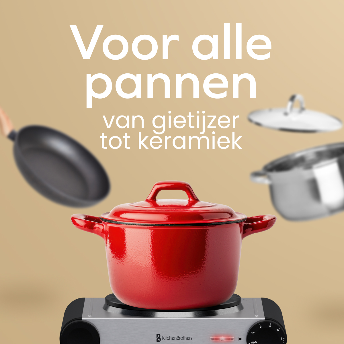 Elektrische kookpan, 1,8 l, multifunctioneel, efficiënt, voorkomt
