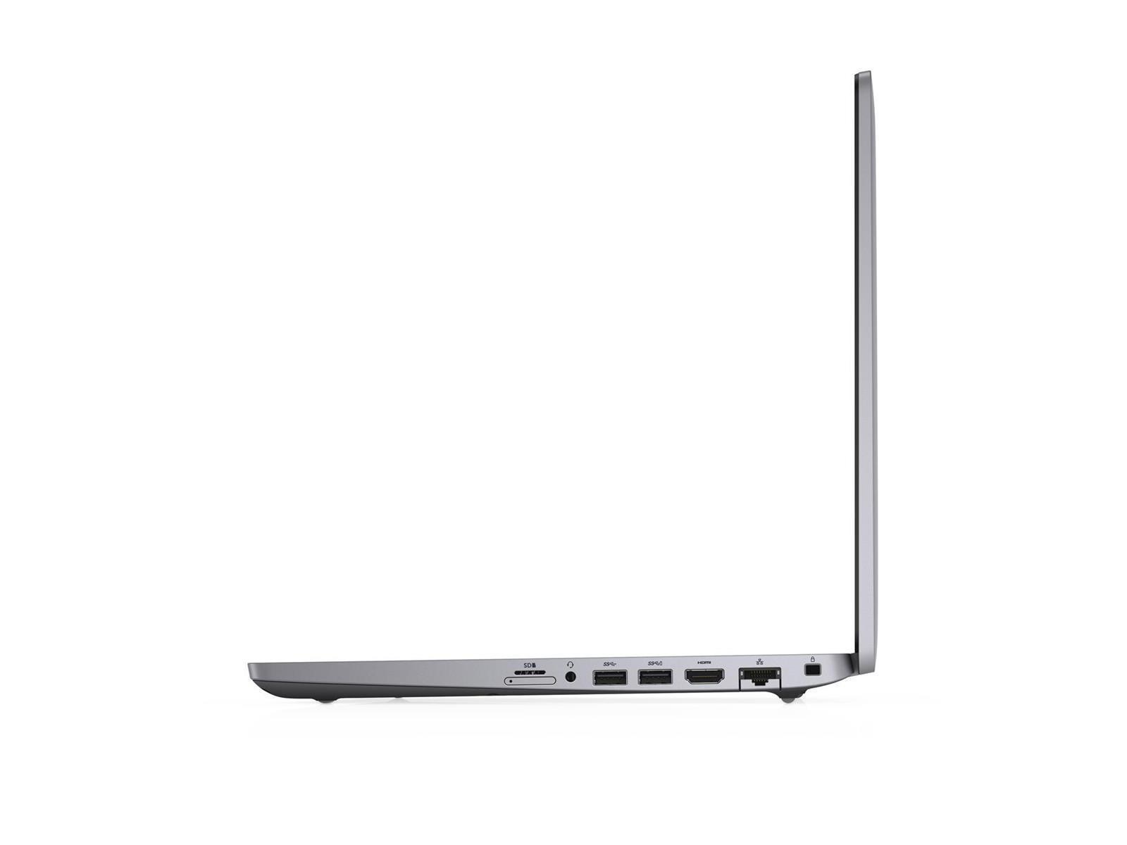 Seitenansicht eines silbernen Laptops auf weißem Hintergrund. Der Laptop ist geschlossen.