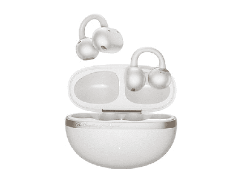 QCY C50 Crossky 6.0 Çift Cihaz Çift Mıknatıs 35 Saat Dinleme 4 Mic. Gürültü Engelleme Bluetooth Küpe Kulaklık Beyaz