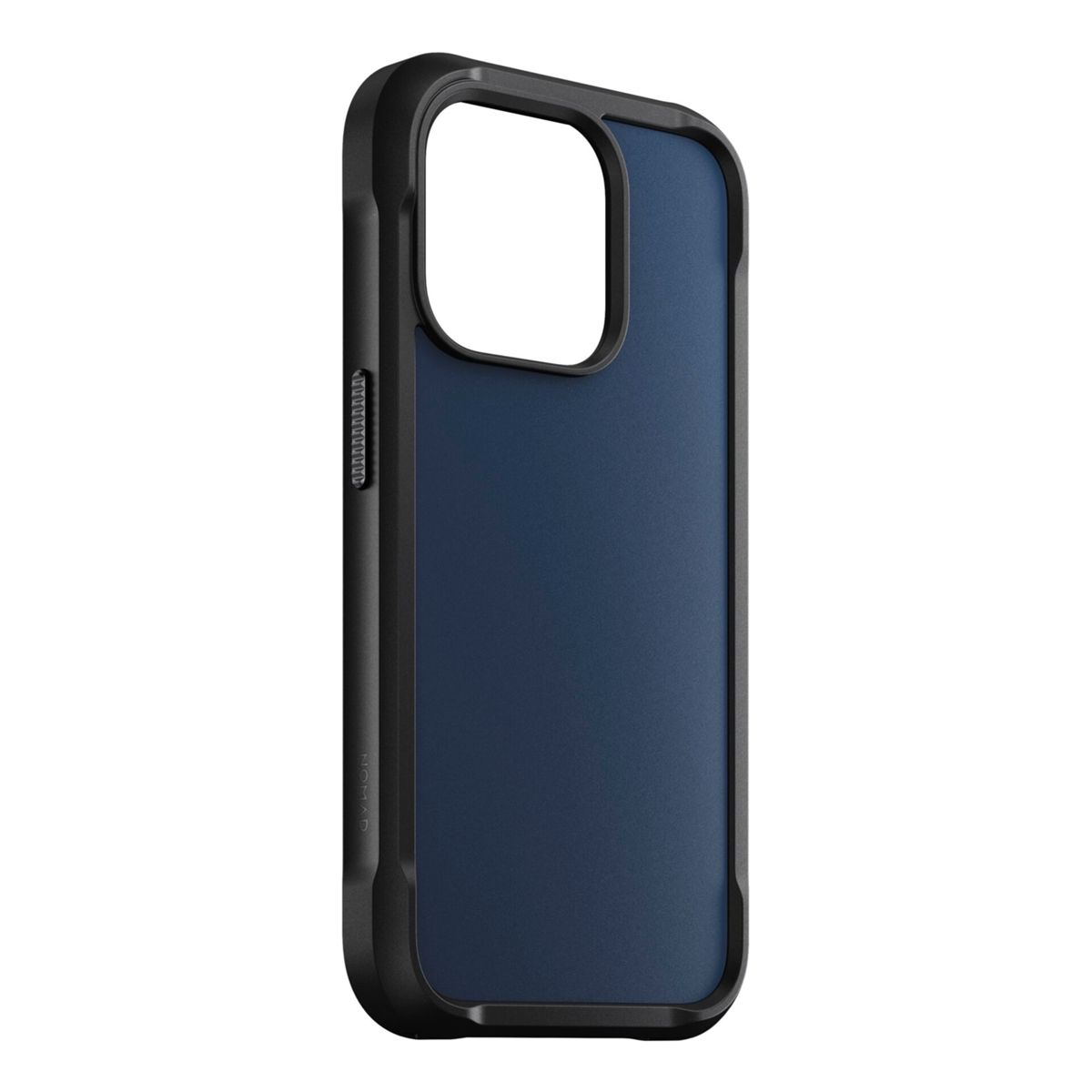 Schwarze und dunkelblaue iPhone-Hülle. Die Handyhülle ist leer.