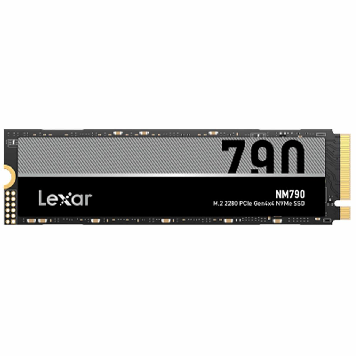 Dysk SSD Lexar NM790. Czarny i szary z nazwą modelu '790'.