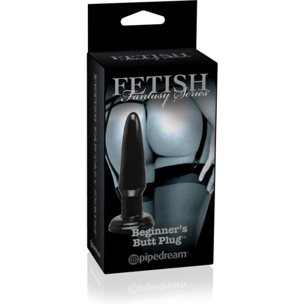 Eine schwarze Box mit einem Bild eines Analplug und dem Text 'Fetish Fantasy Series'.