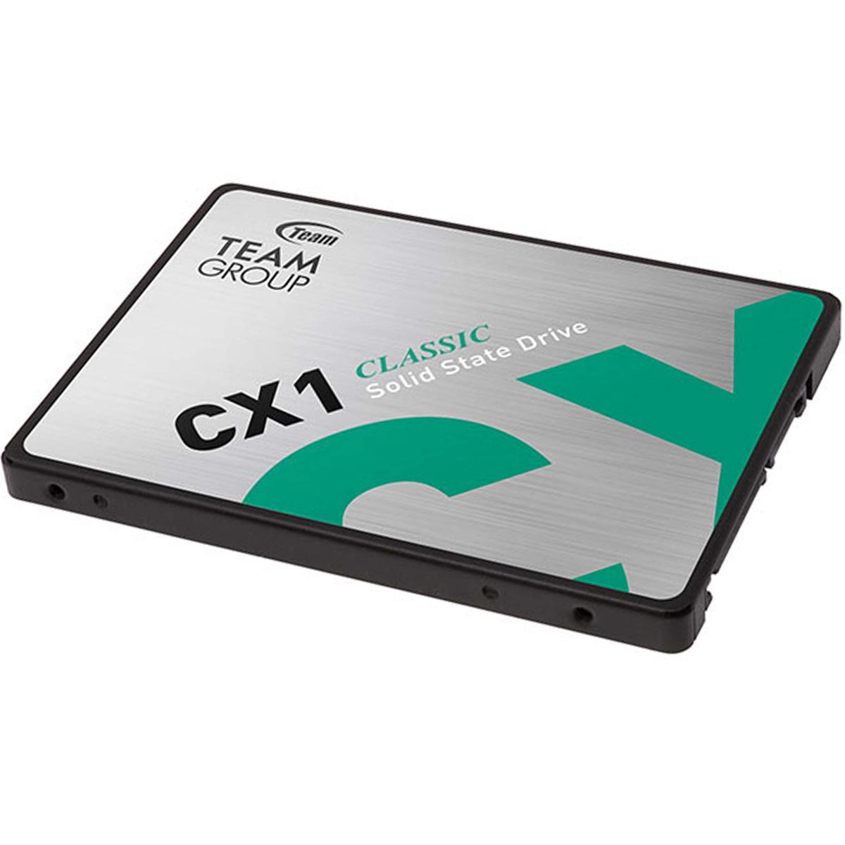 Un'unità a stato solido CX1 Classic di Team Group. Con un design verde e argento.