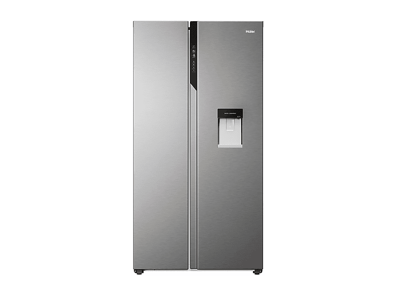 HAIER HSR5918DWMP SBS 90 Serie 5 Kühl-/Gefrierkombination (D, 177,5 cm hoch, silber)