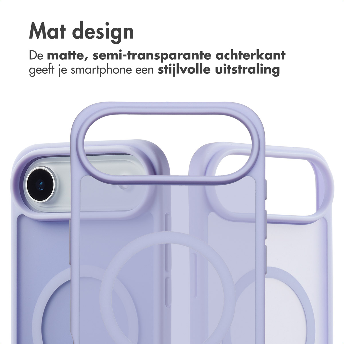 Drie paarse telefoonhoesjes met een witte achtergrond.
