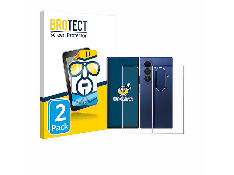 BROTECT AirGlass Panzerfolie Für Nokia 2660 Flip - Display+Rückseite, 9H Härte, Made In Germany