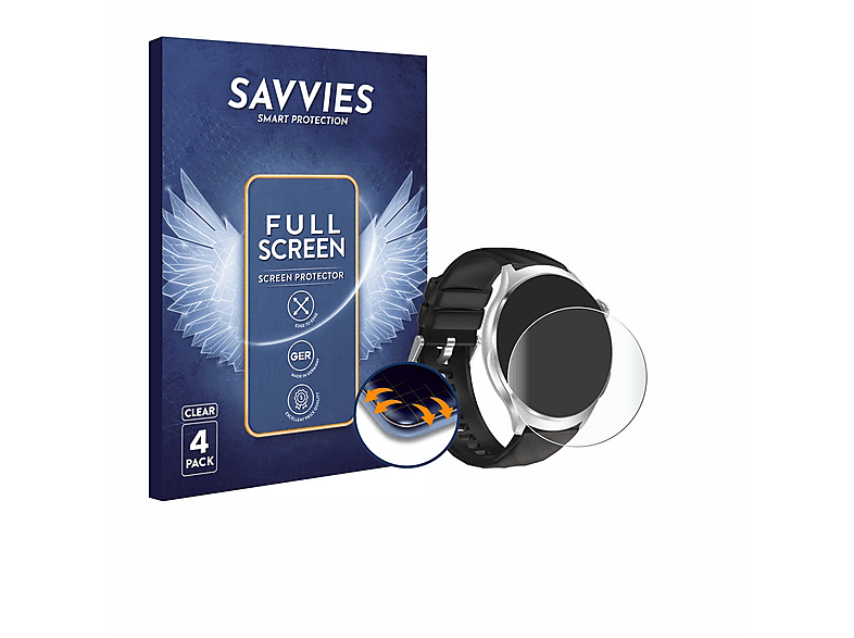 SAVVIES 4x Flex Full-Cover 3D Curved Schutzfolie (für Knauermann Pro 4 2026)