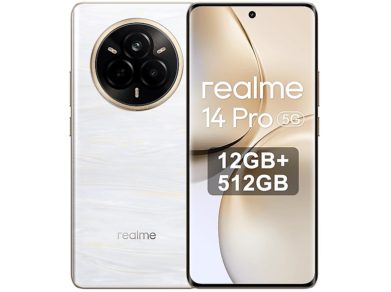 REALME 14 pro 5G 12GB 120Hz 3D Curved  IP69 512 GB Weiß Dual SIM