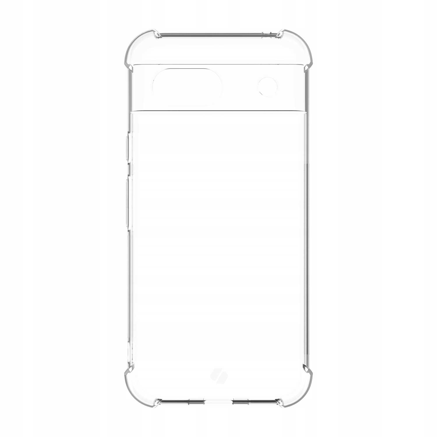 Przezroczyste etui na telefon z wycięciem na aparat i przyciski.