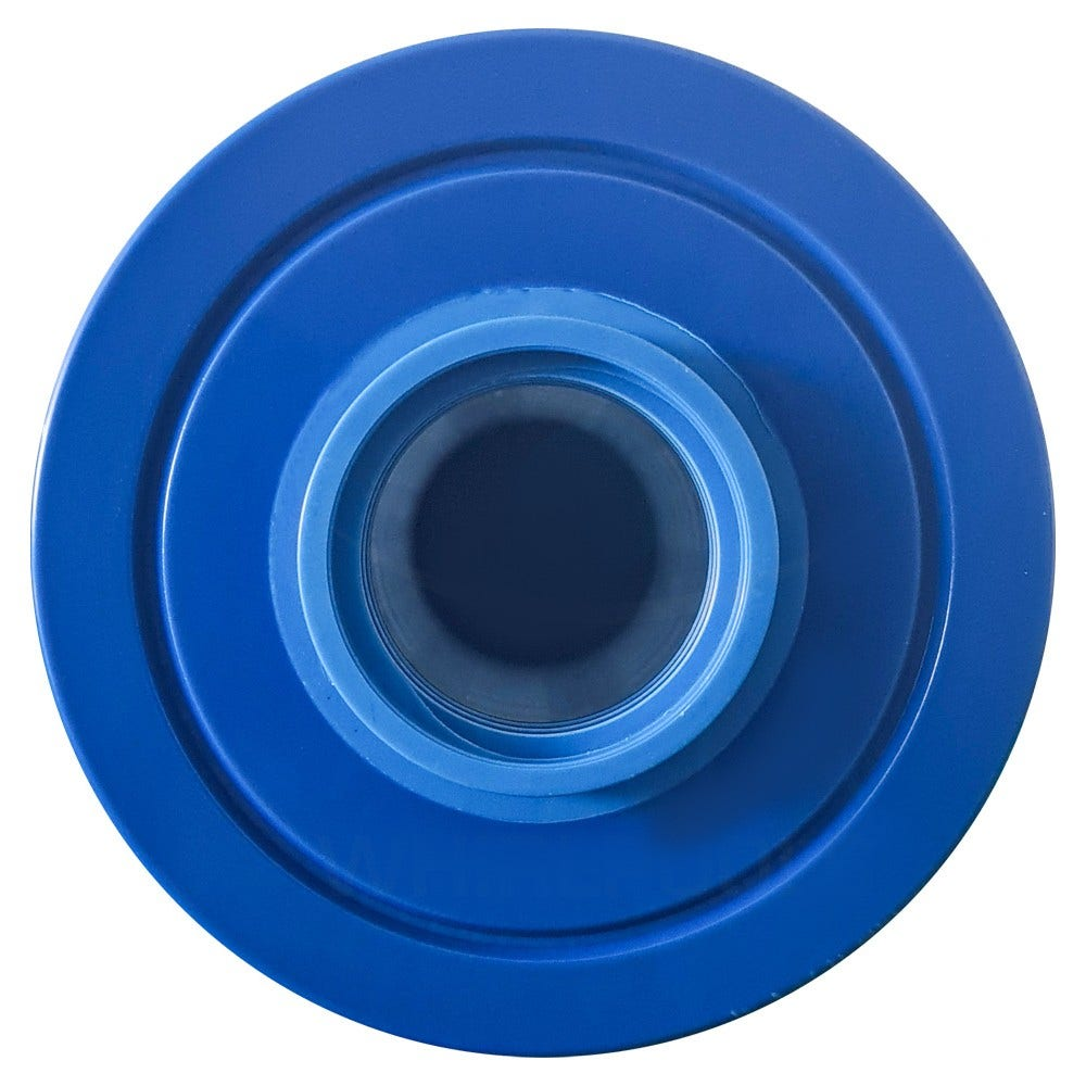Un filtro blu con tre cerchi concentrici.