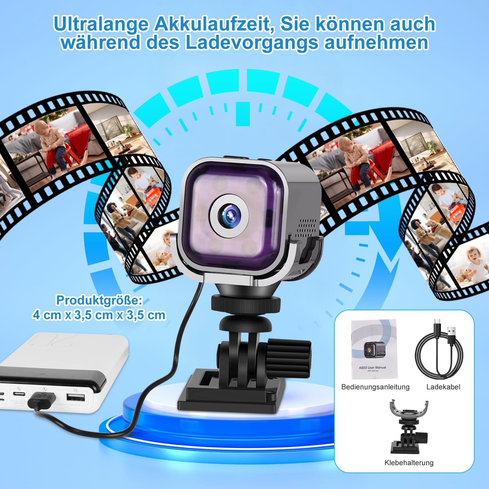 Infrarotkameraaufnahmen zeigen, wie eine Person in ein Haus einbricht und den Hausbesitzer per mobiler App alarmiert.