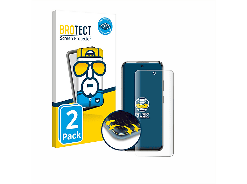 Brotect Pellicola Protettiva Per Infinix Smart 6 (2 Pezzi) - Trasparente Anti-Impronte, Made In Germany - 3
