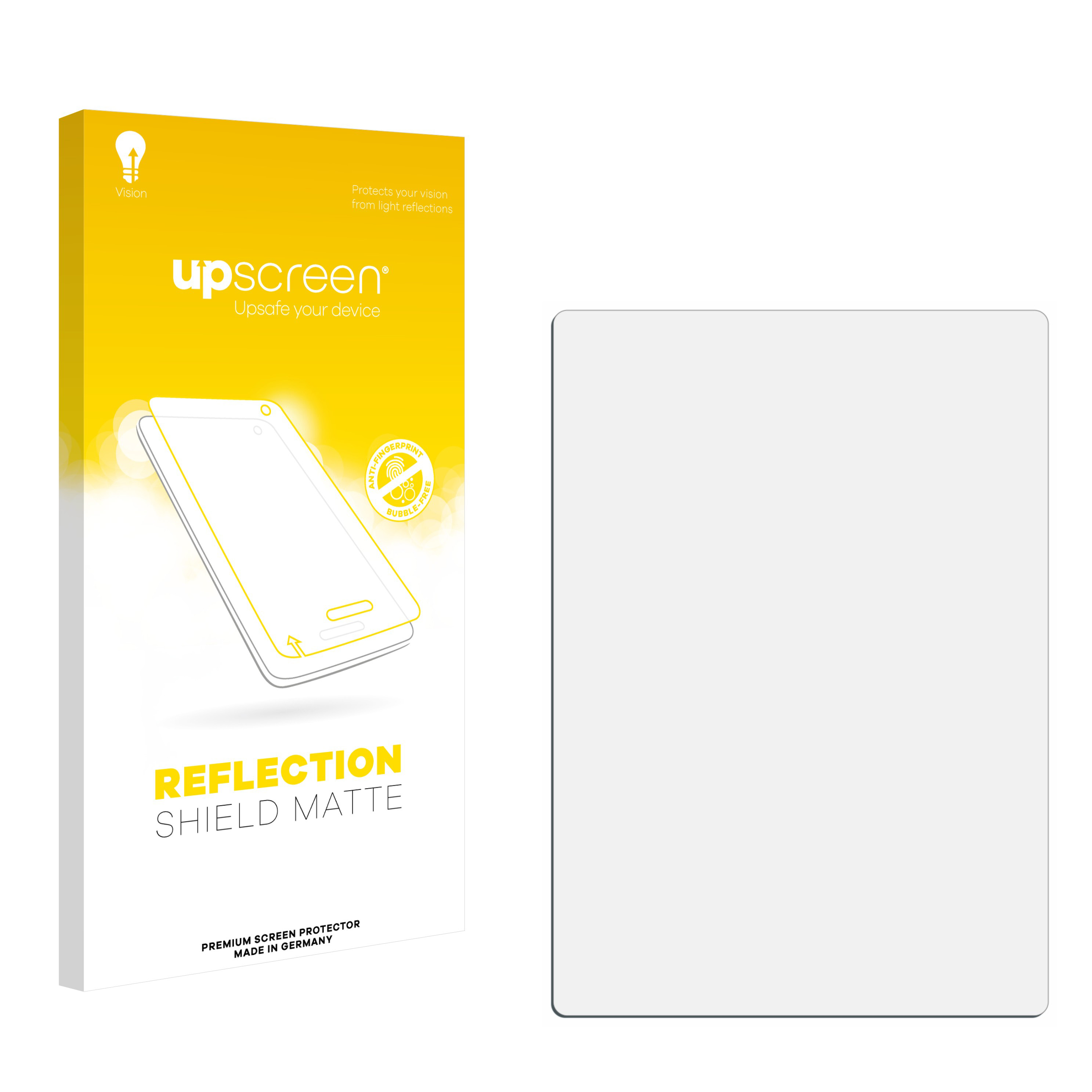 Box mit Displayschutzfolie. Der Schutz sagt 'Reflection Shield Matte'.