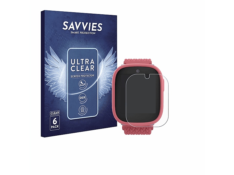 SAVVIES 6x klare Schutzfolie (für Xplora X6 Play 2025 (2. Generation))