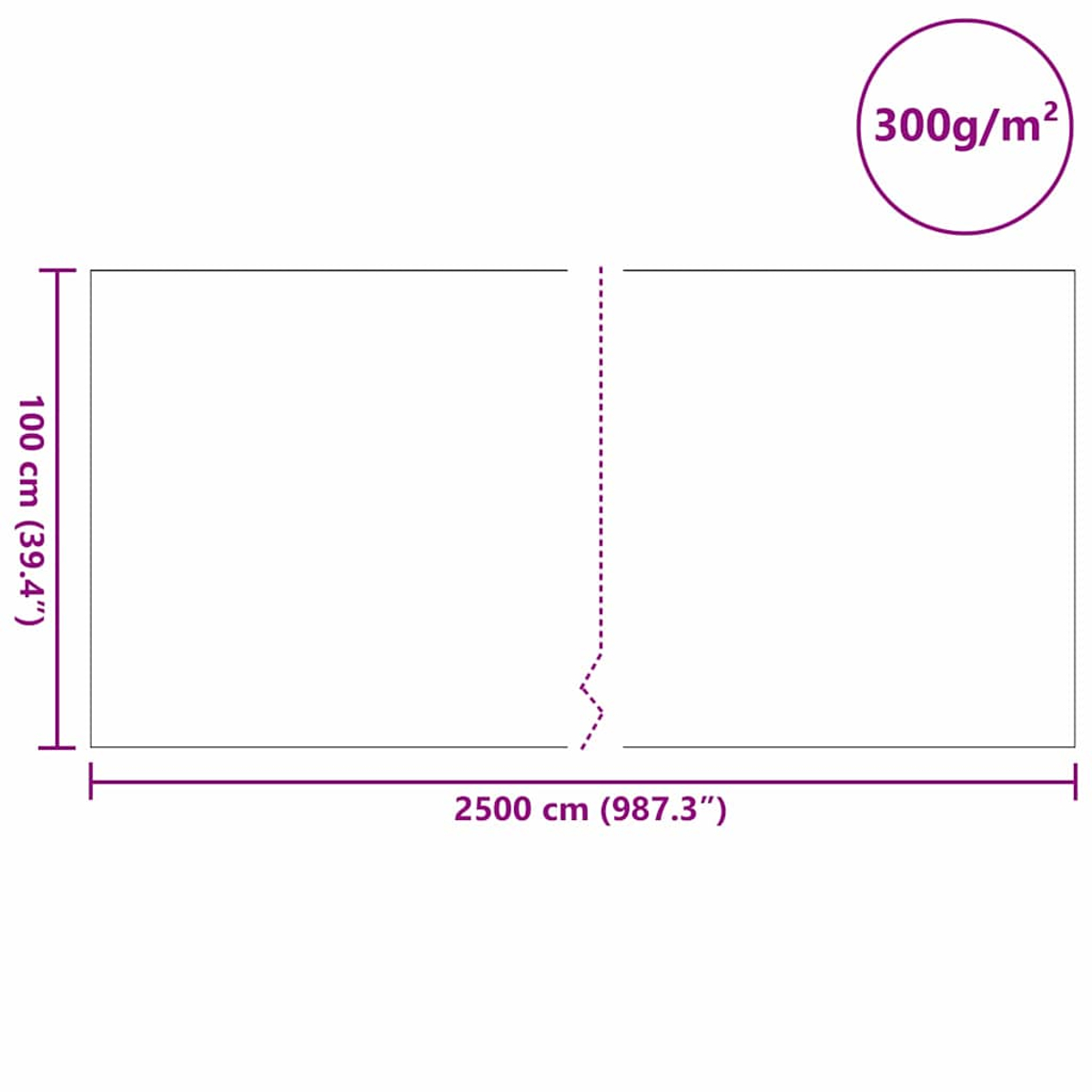 Ein Diagramm mit Abmessungen. Das Diagramm besteht aus zwei Rechtecken und einem Kreis mit Text.