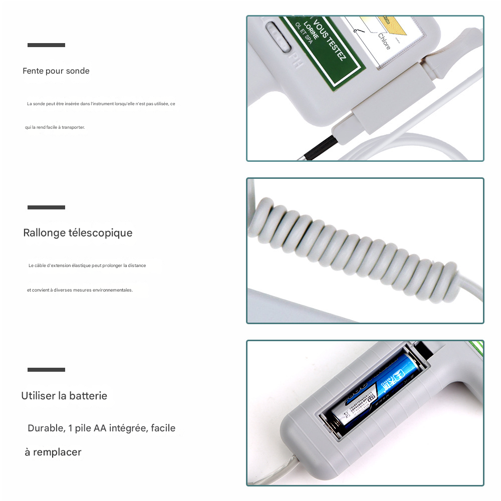 Details des Wasserqualitätsprüfers.