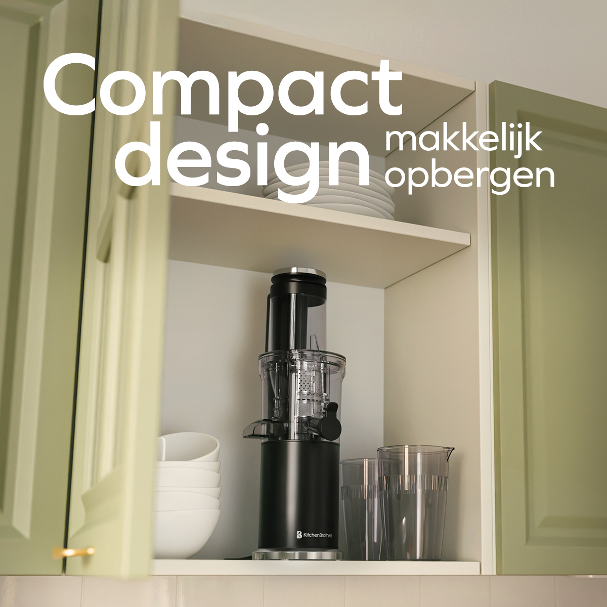 KITCHENBROTHERS KB4147- Slow juicer | 750ml Slowjuicer Zwart