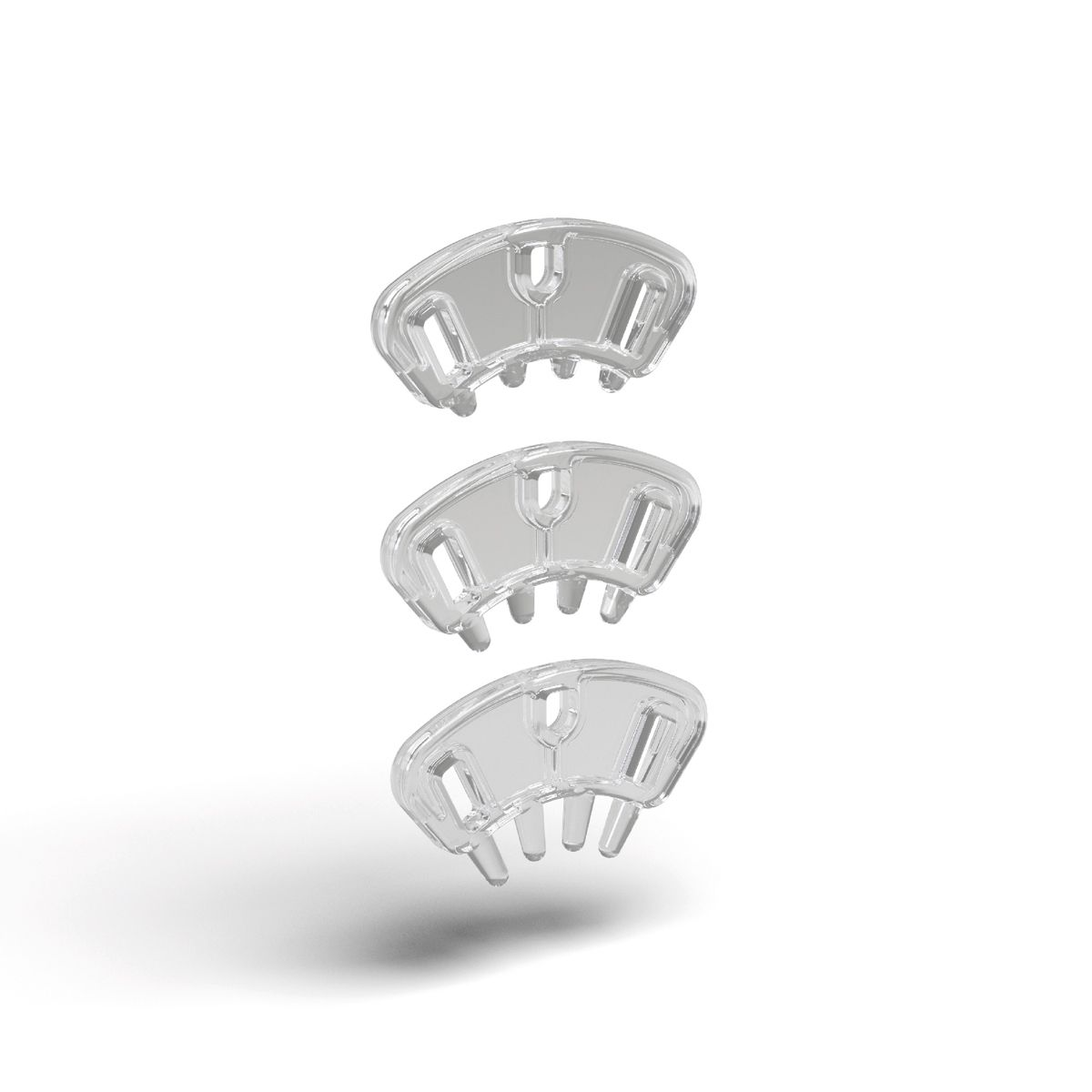 Białe urządzenie z portem USB na szarym tle.