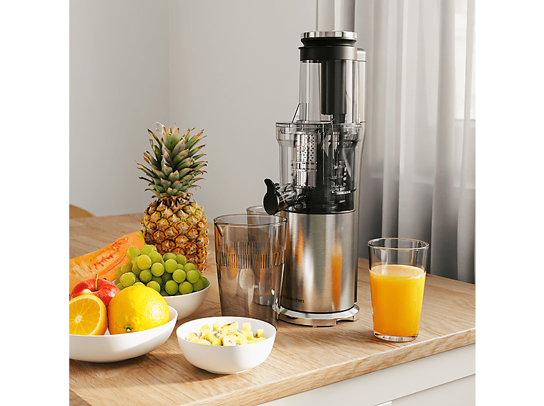 KITCHENBROTHERS KB4148 | Slow Entsafter - 750ml Slow Juicer 150 Watt, Grau